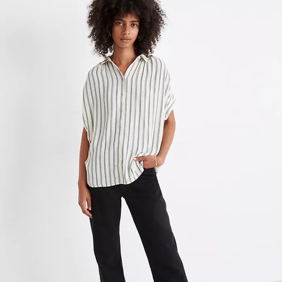 Madewell Tops - Madewell Central Drapey Shirt in Stripe M